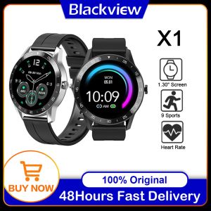 Bekijkt BlackView X1 Smart Watch 5atm waterdichte hartslag sportklok slaapmonitor ultralong battrey voor xiaomi huawei iOS telefoon