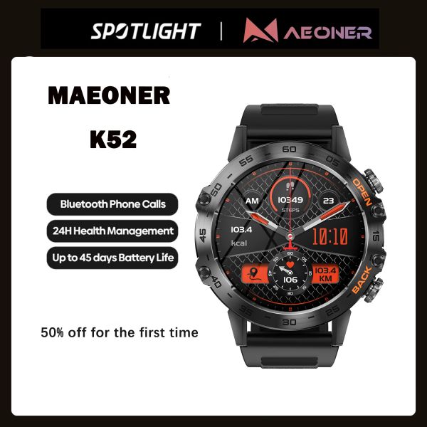 Regarde Bluetooth appelez clairement Smart Watch1.39 pouce d'origine Tracker de fitness Salle cardiaque Blood Oxygen Monitor 400mAh Smartwatch militaire