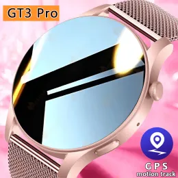 Bekijkt Bluetooth -oproep Smart Watch Dames GPS Track 1,43 inch AMOLED 466*466 HD -scherm Toon altijd smartwatch voor Huawei Watch GT3 Pro