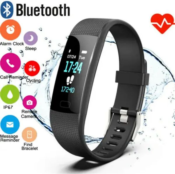 Regardez Bluetooth Y1 Smart Watch Band Moniteur cardiaque Monitor Fitness Pression de la pression artérielle Oxygène Activité Tracker Smart Suffice Smart