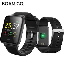 Montres Boamigo9 montre intelligente rappel d'information sur les appels podomètre de calories montre Ios téléphone Android connexion Bluetooth montre intelligente de sport