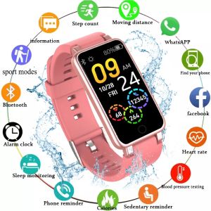 Montres C2 plus hommes femmes Smart Watch Sport Fitness Smartwatch Appel Rappel Heart Cate Monitor Money Watch Watch Imperproof pour iOS Android