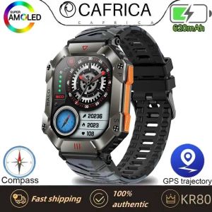 Montre Cafrica KR80 Sports Sports Smart Watch de 2,0 pouces 650mAh Capacité de batterie Capacité Cadeau de cardiaque sain