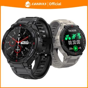 Montres Canmixs Bluetooth Appeler Smart Watch Men Outdoor Sports Fitness Tracker Sate Rate Music Play Android Watch Dials Smartwatch