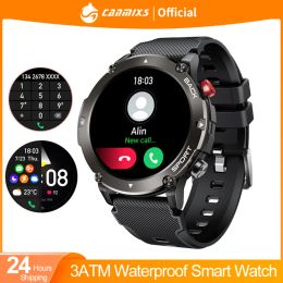 Montres Canmixs C21 Rugged Smart Watch Men 3ATM Imperproo-Outdoor Sport Fitness Tracker Bluetooth Call Smartwatch 2023 pour Android iOS