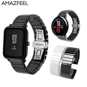 Relojes Correa de reloj de cerámica para Amazfit Bip Pace Stratos pulsera GTR GTS 2 mini para Huawei Watch 3 3pro GT 2 2e 2pro Honor Magic Strap