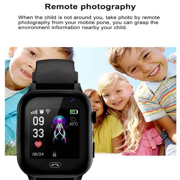 Regarde des enfants 4G APPEL VIDÉO SOS GPS GPS Positionnement Smartwatch Sim Card Gift Long Life for Boys and Girls HD Camera Araproofing Watch