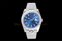 Horloges voor kinderen AR Factory 41 mm M126334-0014 ETA A3235 Automatisch horloge 126334 Geciteerde ringgrijze wijzerplaat diamantmarkers stalen armband