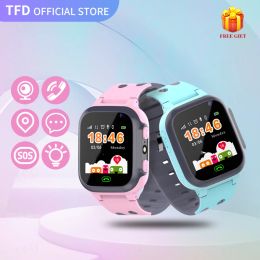 Bekijkt Smart Watch voor kinderen SOS SmartWatch voor kinderen Telefoon Sim Card Foto Waterdicht Kindercadeau voor jongens en meisjes iOS Android