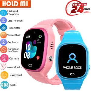 Regarde les enfants Smart Watch SOS Phone regarder Smartwatch Kids with Sim Card Photo Imperproof IP67 Boys Girls Gift for iOS Android