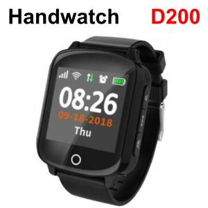 Bekijkt D200 Smart Watch oudere vrouwen mannen Smart Watch Telefoon 2G SOS Call Antilost GPS WiFi Tracking SmartWatch voor iPhone Android -telefoon