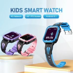 Montres D39 Luxury 4G Kids Smart Watch Sim Card Call Voice Chat SOS GPS LBS WiFi Location AMARRE ALARME SMARTWATCH pour iOS Android Kids