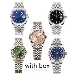 Horloges Designer Watch Heren Automatic Watch 36mm41 Mechanisch horloge luxe hoogwaardige damesgroene roségoud 28 mm31 mm kwarts kijkt roestvrijstalen luxe horloge