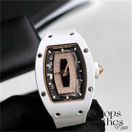 Horloges Designer horloges Mechanische polshorloge Zwitserse beweging Zwitsers beroemde polshorloges Mechanische automatische RM Wit keramische zwarte automaat