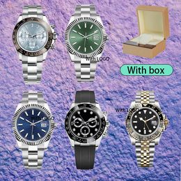 Relojes de diseñador Relojes para hombres Relojes mecánicos automáticos con caja Mirror de zafiro luminoso Mirador impermeable Montre de Luxe