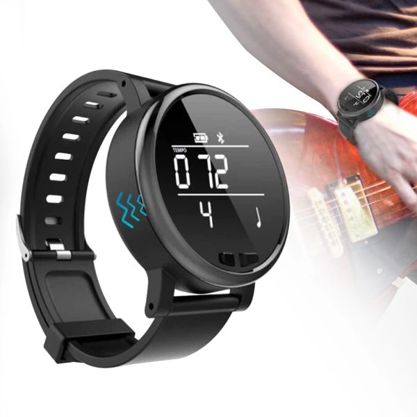 Relojes Digital Metronome Relojes de muñeca ajustable para mujeres Músicos Mundos de muñeca Smart Watch Compatible con tambores de piano