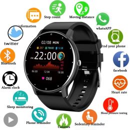 Regardez le bracelet numérique Smart Watch Electronic Wristwatch Fitness Smartwatch Sport Connected Corloge pour hommes Femmes Android imperméable iOS