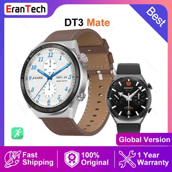 Montres DT3 MATE SMART Watch Men 1,5 pouce 454 * 454 High Display NFC Bluetooth Call Voice Assistant Bracet Smartwatch Business Smartwatch