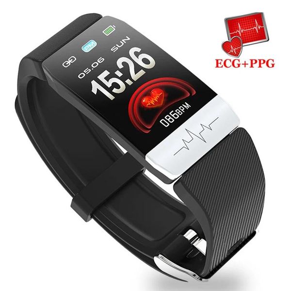 Montres ECG PPG montre intelligente Fitness Tracker étanche moniteur de fréquence cardiaque bande intelligente pression artérielle Bracelet intelligent pour IOS Android Fit