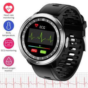 Montres ECG PPG Smart Watch Men 24H Température corporelle 1,3 