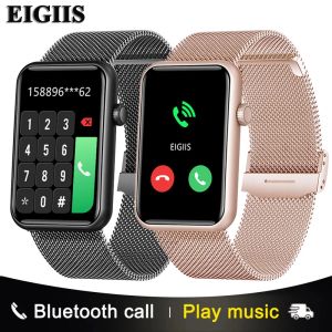 Relojes EIGIIS reloj inteligente para Huawei Xiaomi Android ios Bluetooth llamada música temperatura corporal rastreador de salud hombres señoras Smartwatch fit