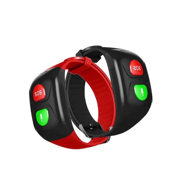 Montres personnes âgées vieil homme GPS + WIFI Position natation fréquence cardiaque SOS App moniteur à distance appel bande intelligente montre Bracelet Smartband