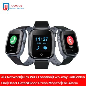 Bekijkt oudere horloge D32E GPS Tracker Waterdichte hartslagmonitor valdetectie SOS Call Phone Watch met sim reloj personas mayores