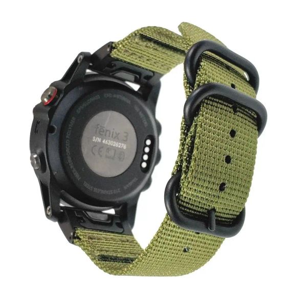 Montres Fenix 6X bracelet en acier inoxydable métal ajustement rapide 26mm/22mm bracelet de montre en nylon NATO pour Garmin Fenix 5/6X/Fenix 5X/Fenix 3