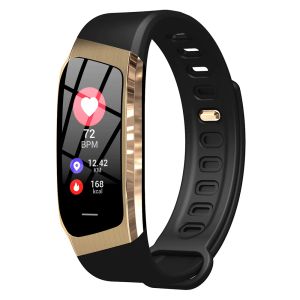 Reloj Fitness Bracelet Reloj con presión arterial ECG Temporizador de frecuencia cardíaca y parada Sport Rastreador de sueño Paso Calorías impermeables Smartwatch