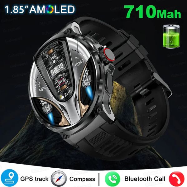 Montres pour Huawei Xiaomi GPS Track Smart Watch Men Bluetooth Appelez le 710mAh grande batterie 400+ Dial Sports Fitness Smart Watch Smart