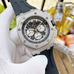 Watches for Luxury Mens Mechanical Offshore Series 26420 Chronograph Movement 44mm Brand Imperproof Designer Correcteurs de bracelet en acier inoxydable 46d4