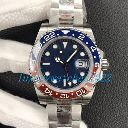Watches For Men 40mm Ceramic Bezel Cal.3285 Watch Automatic Bleu Rouge Cadran GM Factory Mens 904L Steel Gmt Ref.126719 Eta Sapphire Glass GMF Luminous Wristwatches