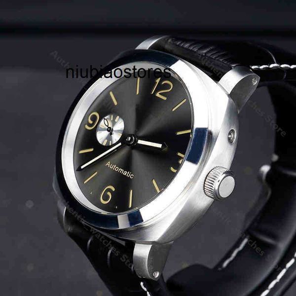 Montres pour hommes marque de luxe montre Top Luminor meilleure édition bracelet en cuir marron automatique étanche horloge montres en acier inoxydable