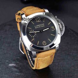Montres pour hommes marque montre de luxe montre de luxe Luminor usine meilleure édition bracelet en cuir automatique hommes horloge étanche montres-bracelets étanches