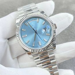 Horloges voor heren Groen Blauw Bp Automatisch 2813 Mechanisch staal Herenhorloge Tijd Dag Datum Kristal Bpf Horloges Gecanneleerde lunette Saffierfabriek Verkoper Rome