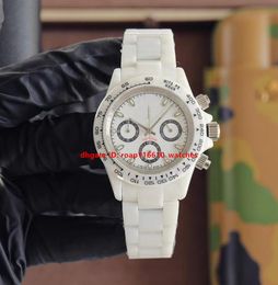 Horloges Voor Mannen Luxe VK Hoge Kwaliteit Vrouwen Horloges Designer witte keramische horloge ring 40mm Saffier Lichtgevende horloges Groothandel
