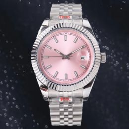 kijkt voor mannen luxe datum gewoon roze dameshorloge 36 mm 41 mm 8215 Beweging Automatisch kwarts horloge 28 mm 31 mm roestvrijstalen waterdichte waterdichte polshorloge saffier met doos