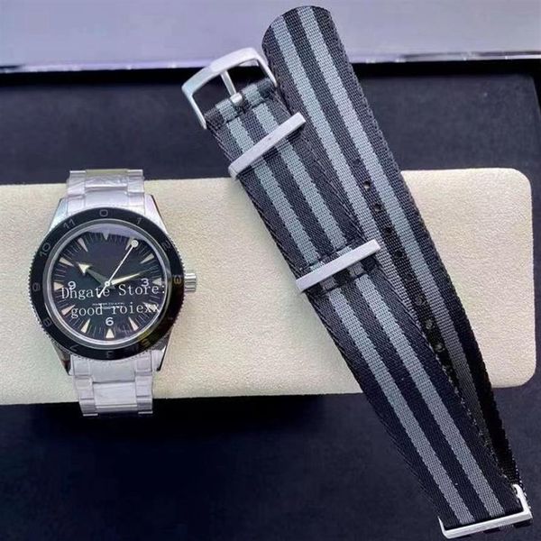 Relojes para hombres VSF V2 Versión Reloj para hombre Automático Cal 8400 Cerámica Spectre 300M James Bond 007 Master Dive Steel Nato Fabric Nyl265E