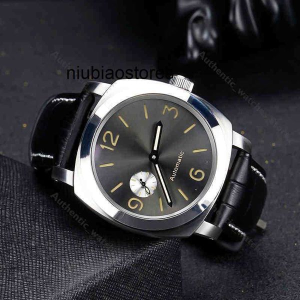 Relojes para hombres Marca de relojes 2023 Top Luxury Luminor Men Best Edition Correa de cuero marrón Reloj automático impermeable Relojes de pulsera de lujo a prueba de agua Acero inoxidable