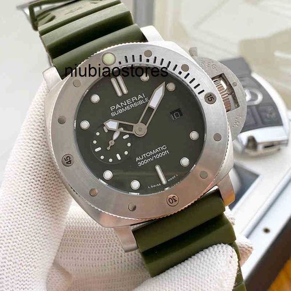 Montres pour hommes montre série furtive concepteur militaire vert mouvement entièrement automatique mécanique Super Luminouspaner montre