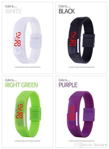 Horloges voor dames heren kinderen voor heren DamesKindklok Dames rubberen sportpolshorloge LED digitaal horloge