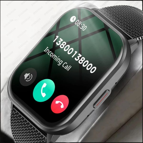 Montres pour Xiaomi Men Watch 2,04 pouces Bluetooth Call Smartwatch Men 100+ Sport Modes GPS Fitness Tracking IP68 IP68 Smart Watch