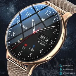 Horloges Foxbox NFC Smart Watch Dames 1G-geheugen Lokale muziekopslag Smartwatch 2022 Bluetooth Bellen Spraakassistent Nieuwe weerklok