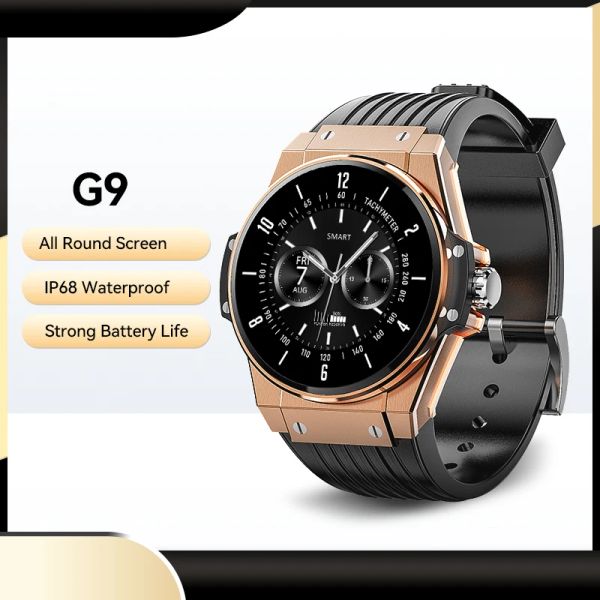 Montres G9 2021 Smart Watch Men Round Screen tactile complet IP68 Sport Fitness Tracker de fitness Long Smart Watch Smart For Anroid iOS