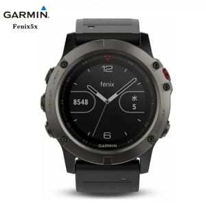 Montre Garmin Fenix5 5x Capteur d'accélération à trois axes Surveillance de la fréquence cardiaque GPS Marathon Smart Watch en anglais