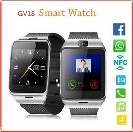 Horloges GEAR2 GV18 NFC Aplus Smart Watch Met touchscreen Camera Bluetooth NFC SIM GSM Telefoongesprek U8 datasynchronisatie Waterdicht voor Android Pho