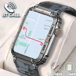 Bekijkt Gejian 1.57inch Bluetooth Call GPS Men's Smart Watches Health Monitoring AI Voice Sports Waterproof Smart Watch voor heren 2023