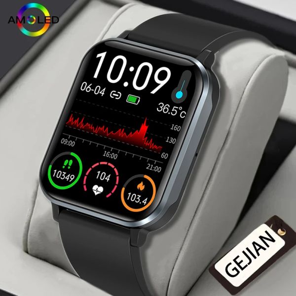 Montre Gejian 2023 Smartwatch Men Watchs Imperproof Blood Oxygen Heart Heart Care Bluetooth appelle Smart Watch for Women iOS Android