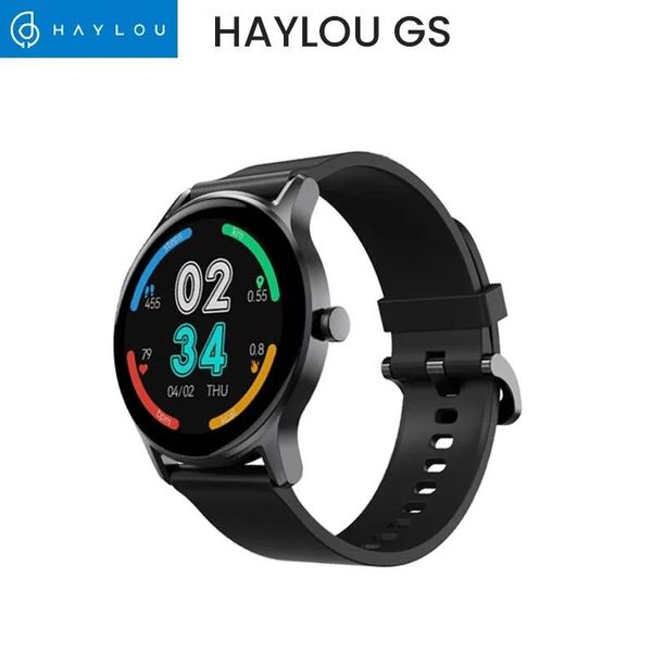 Relojes Haylou GS SmartWatch Hombres 12 Modos deportivos Seguimiento de SpO2 Frecuencia cardíaca Sueño Monitor de oxígeno en sangre Reloj inteligente Duración de la batería de 20 días IP68