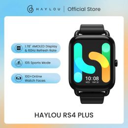 Montres HAYLOU bracelet en silicone Smartwatch RS4 Plus 100+ cadrans de montre en ligne personnalisés 1.78 '' AMOLED affichage montre intelligente pour hommes femmes